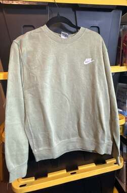 Nike Sportswear Club French Terry Crewneck Sweatshirt Green Size S